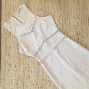 White mesh mini dress